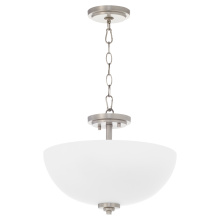 Quorum 2800-15-165 - ADAMS 15" SATIN OPAL DUAL MOUNT - STN