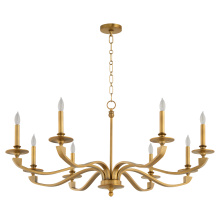 Quorum 6240-8-47 - CHANTELLE 8 LIGHT CHANDELIER - BRUSHED BRASS