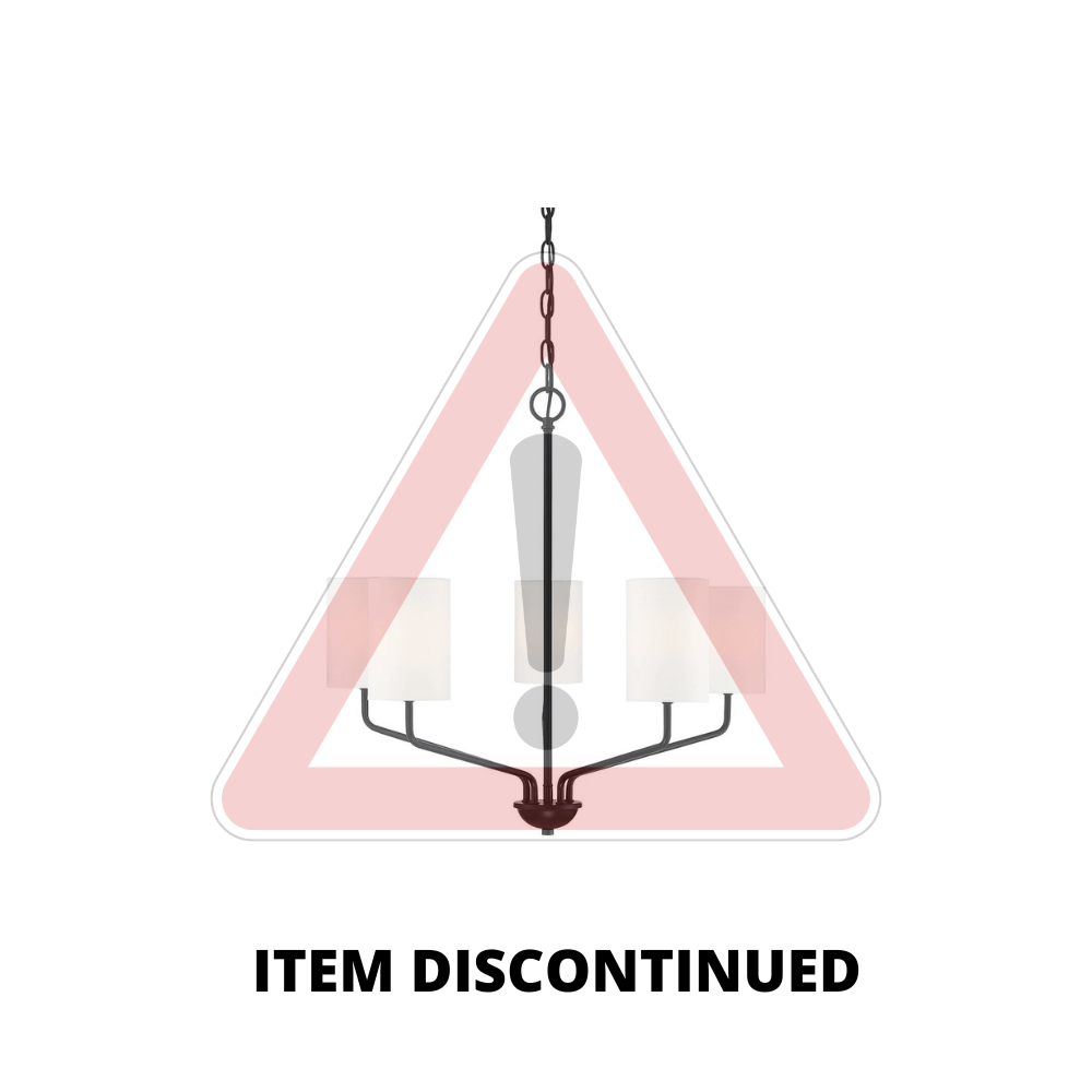 5-Light Chandelier in Matte Black