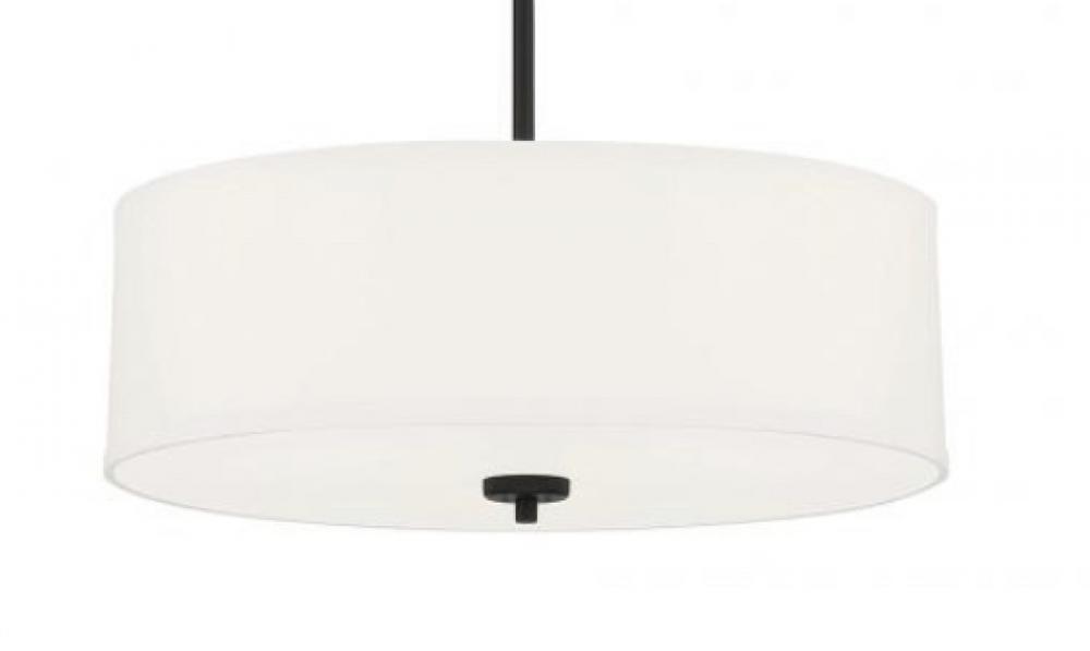 3-Light Pendant in Matte Black