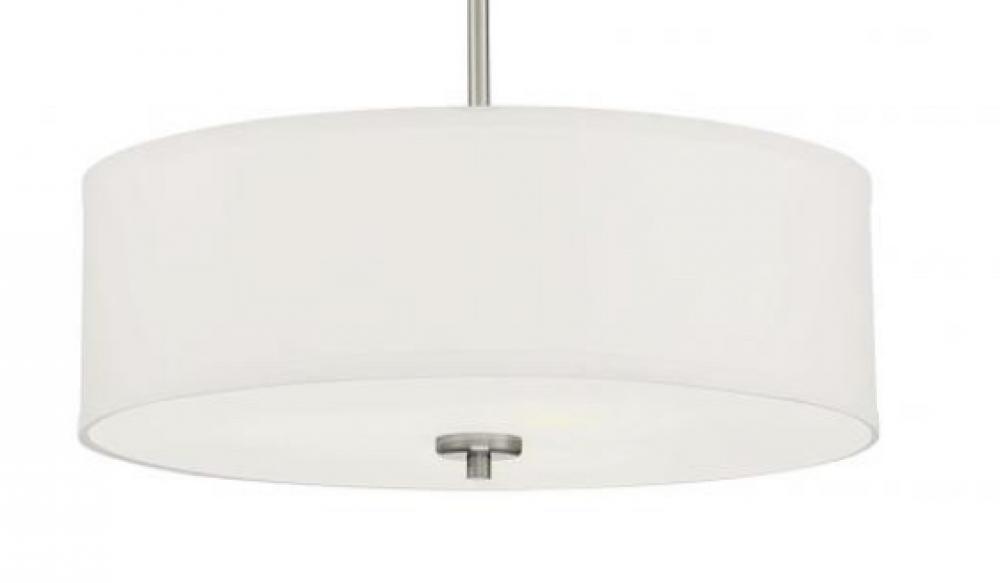 3-Light Pendant in Brushed Nickel