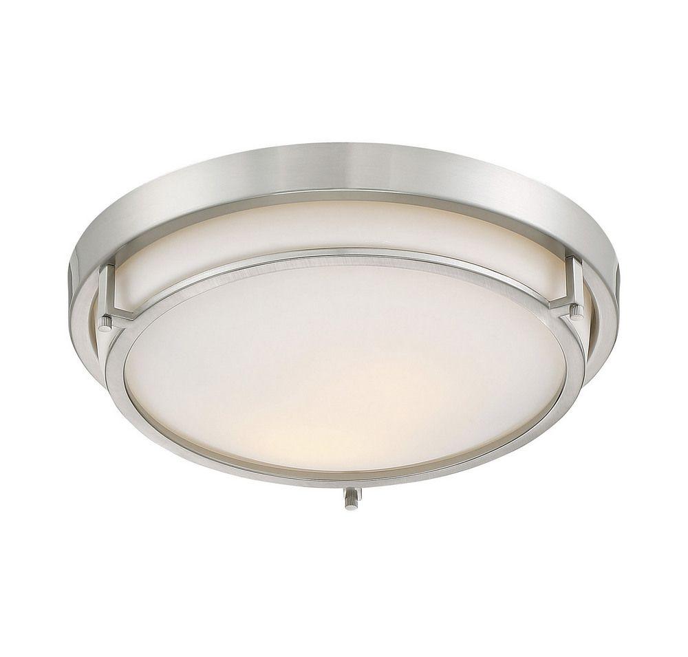 2-Light Ceiling Light in Brushed Nickel