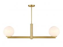 Savoy House Meridian M100124NB - 2-Light Linear Chandelier in Natural Brass
