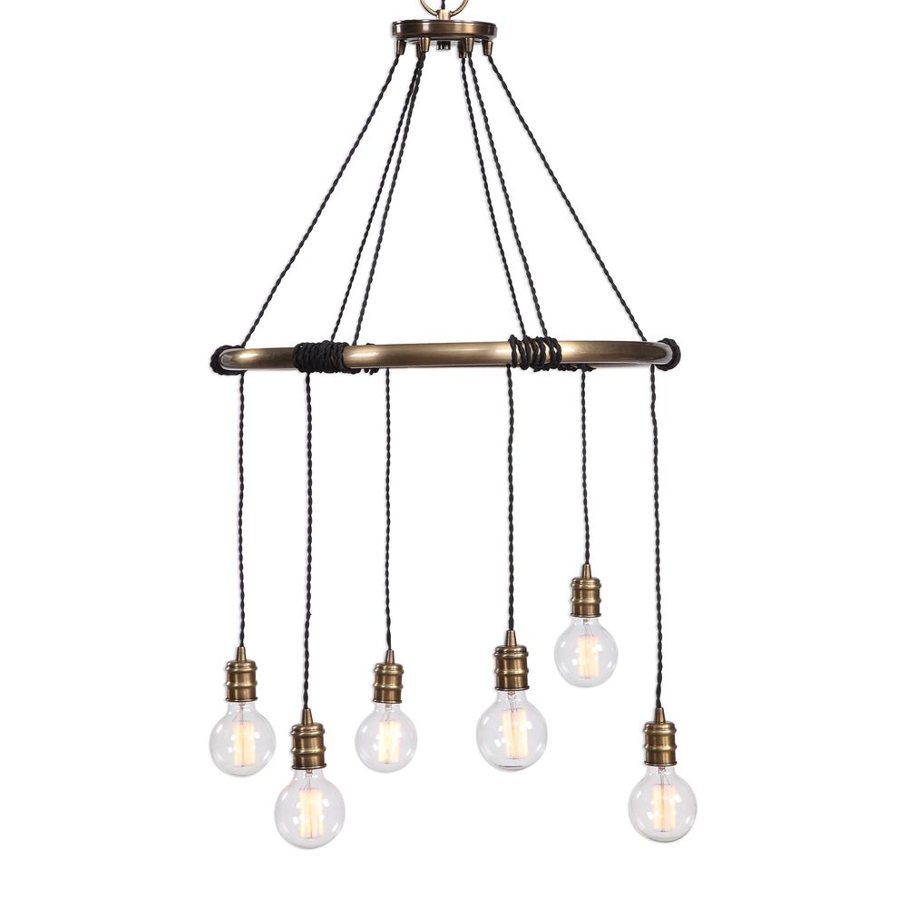 Uttermost Milo 6 Light Industrial Ring Chandelier