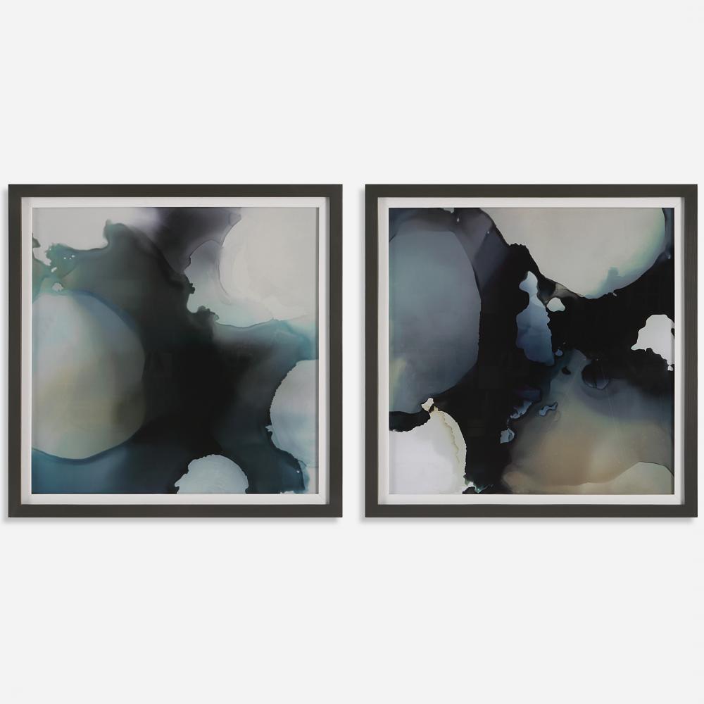 Uttermost Telescopic Abstract Framed Prints Set/2