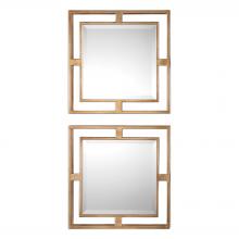 Uttermost 09234 - Uttermost Allick Gold Square Mirrors Set/2