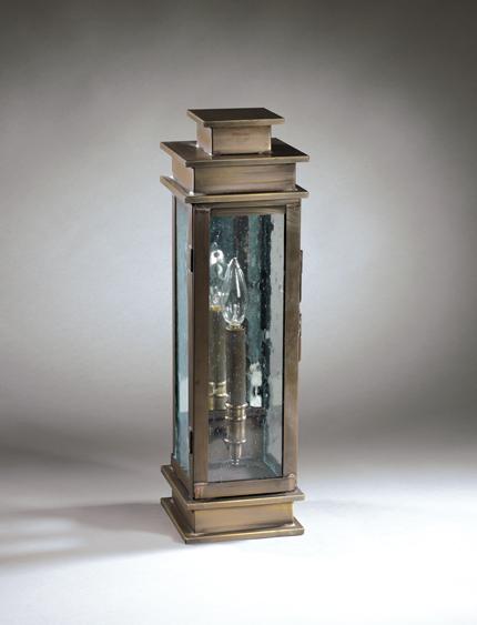 Wall Verdi Gris 1 Candelabra Socket Clear Seedy Glass