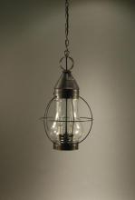 Northeast Lantern 2742-AB-LT2-CSG - Caged Pear Hanging Antique Brass 2 Candelabra Sockets Clear Seedy Glass