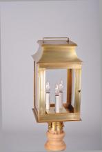 Northeast Lantern 5643-AC-CIM-CLR - Pagoda Post Antique Copper Medium Base Socket with Chimney Clear Glass