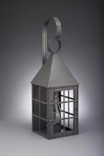 Northeast Lantern 7151-AC-CIM-CLR - Pyramid Top H-Bars Post Antique Copper Medium Base Socket With Chimney Clear Glass