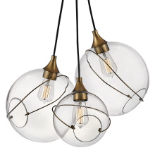 Hinkley 30304HBR - Large Three Light Pendant