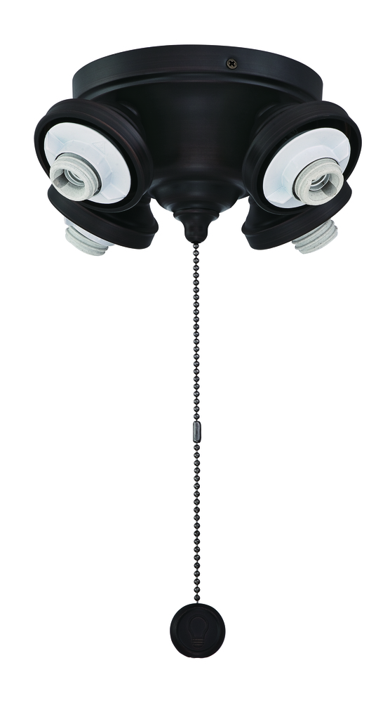 Ceiling Fan 4 Light Fitter - Dark Bronze