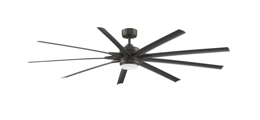 Odyn 84 inch Indoor/Outdoor Ceiling Fan with LED CCT Select Light Kit