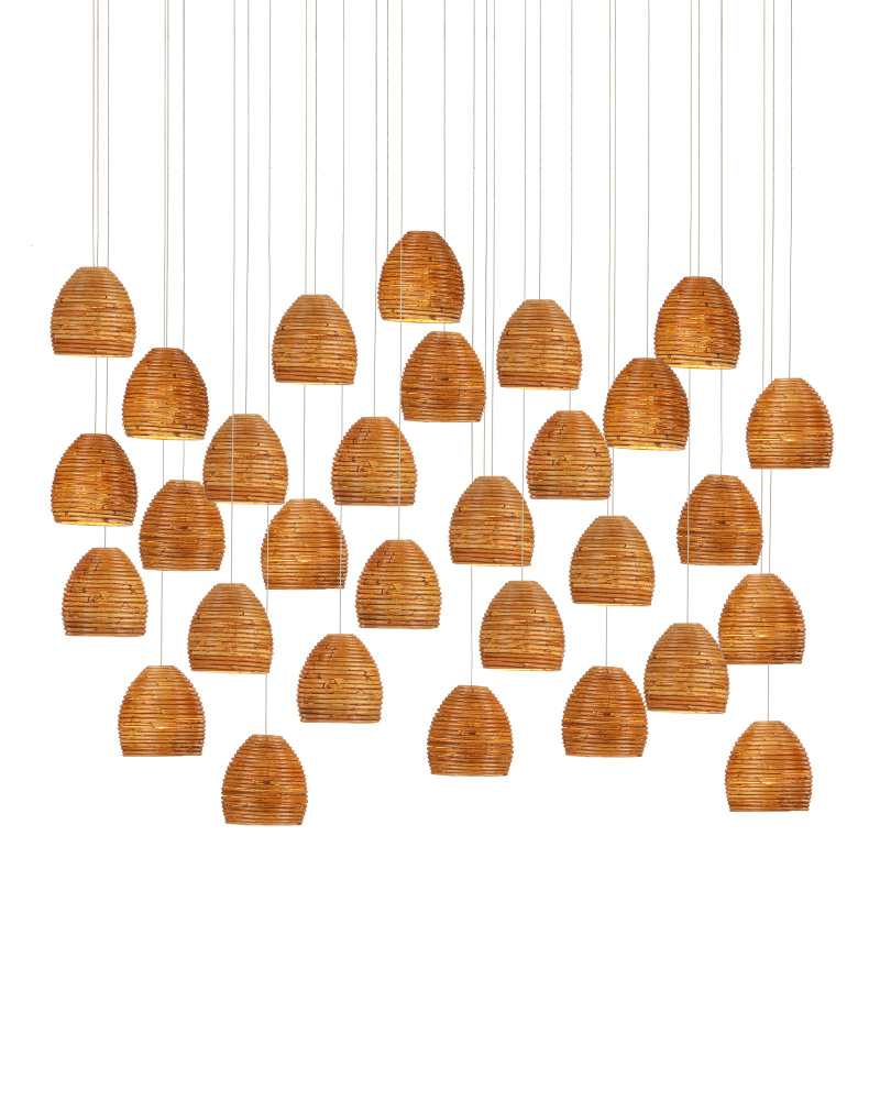 Beehive 30-Light Linear Multi-Drop Pendant