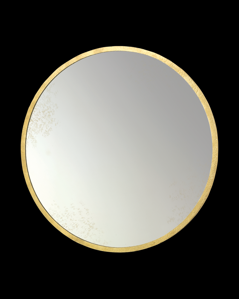 Aline Gold Round Mirror
