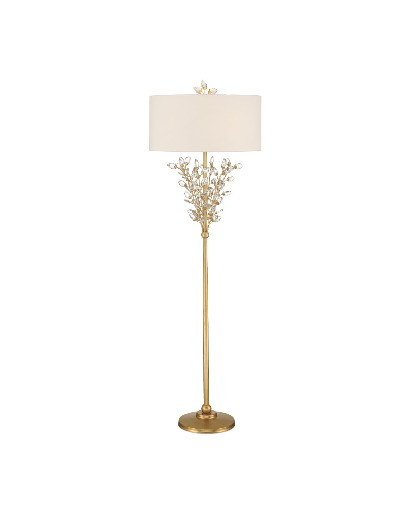 Forget-Me-Not Gold Floor Lamp