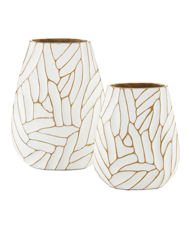 Anika White Vase Set of 2