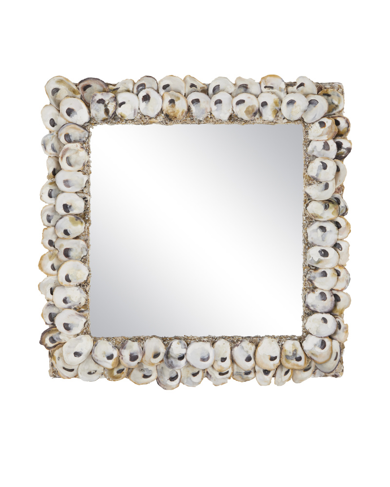 Oyster Shell Square Mirror