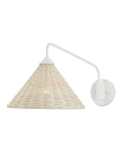 Currey 5000-0219 - Basket White Swing-Arm Wall Sconce
