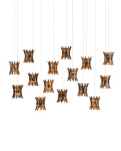 Currey 9000-1044 - Alsop 15-Light Linear Multi-Drop Pendant