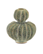 Currey 1200-0299 - Sunken Boat Double Gourd Green Vase