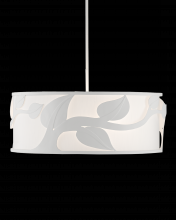 Currey 9000-0794 - Plumeria White Drum Chandelier